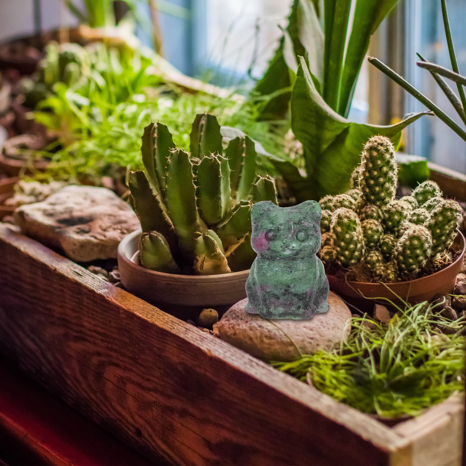 

Crystal Cat Ornament Cartoon Miniature Desktop Decoration Perfect Home Office Statue Cartoon Crystal Statue