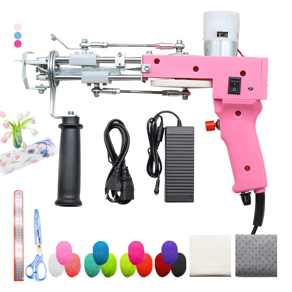 

Tufting Gun 2 IN 1 Electric Carpet Tufting Gun Can Do Both Cut Pile and Loop Pile Hand Gun Carpet Weaving Flocking Power Tools