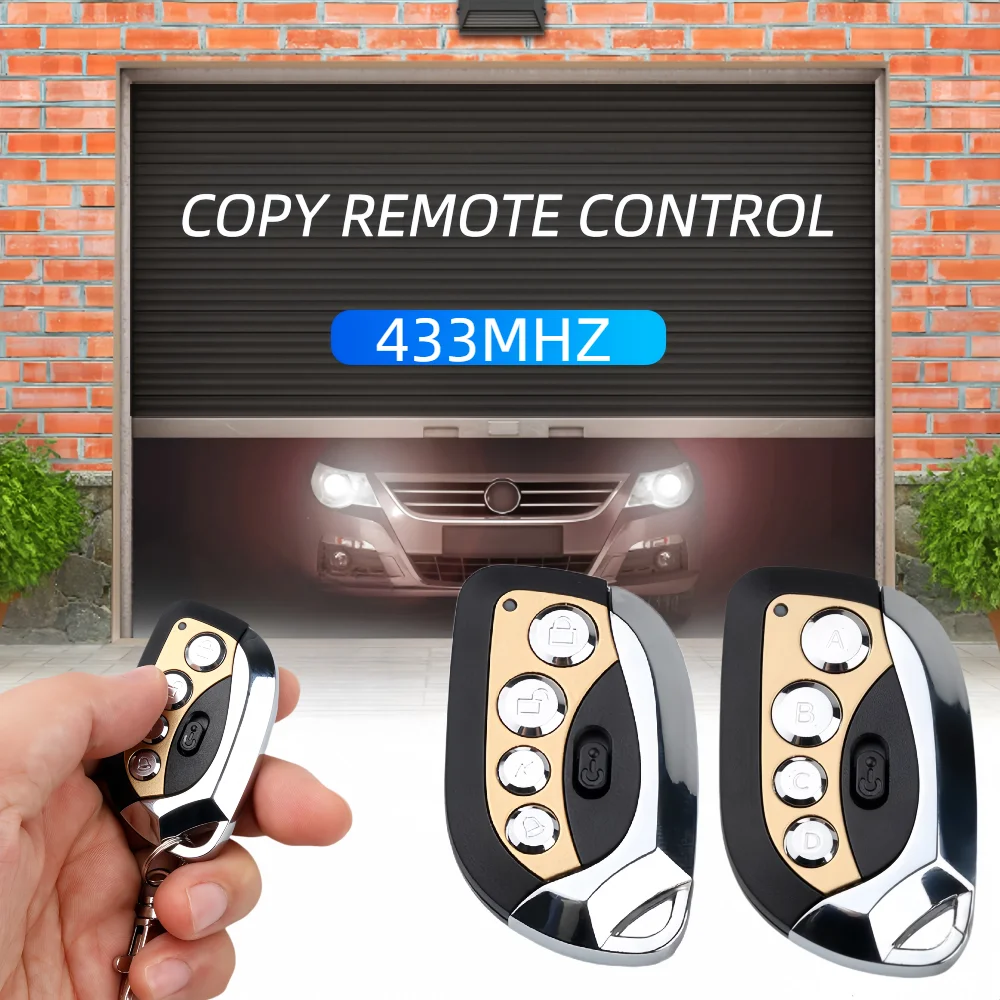 5/10pcs Auto Remote Control Duplicator 433MHZ Control Garage Door Metal Remote Controller For Car Garage Door Electric Curtain