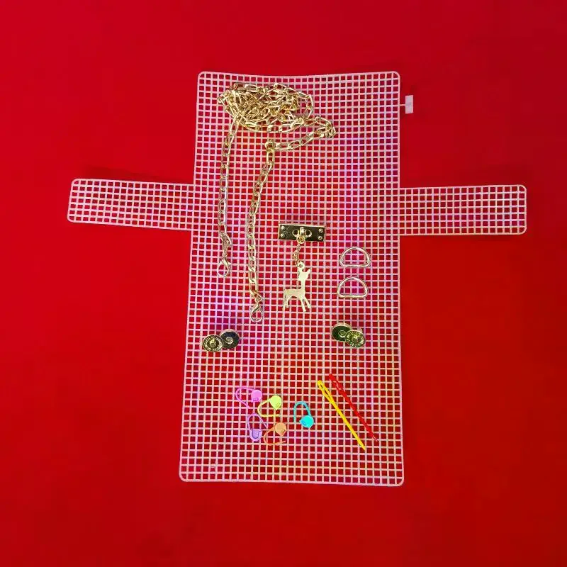 DIY Knitting Crochet Bags Kit with Mesh Plastic Canvas Sheets
