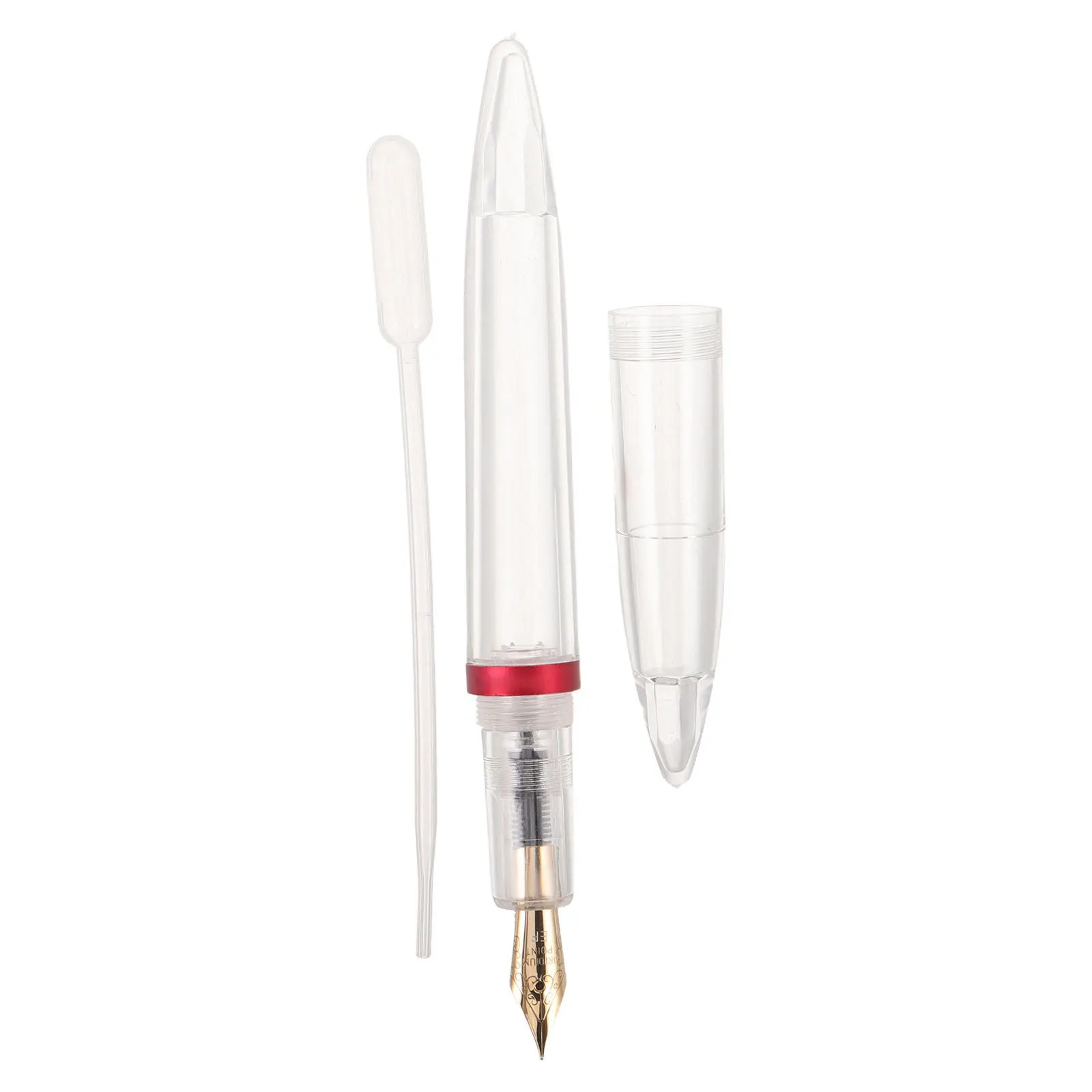

Перьевая ручка из прозрачного акрила с тонким пером 0,5 мм, многоразовая, с большим объемом чернил, для офиса, рисования, ведения дневника, плавное письмо