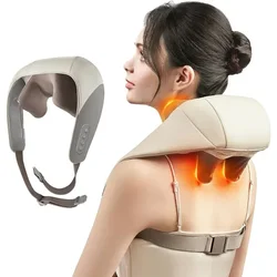 Neck And Shoulder Kneading Massage Shawl Automatic Neck Back Massager Wireless Back Muscle Relaxing Massage Pillow