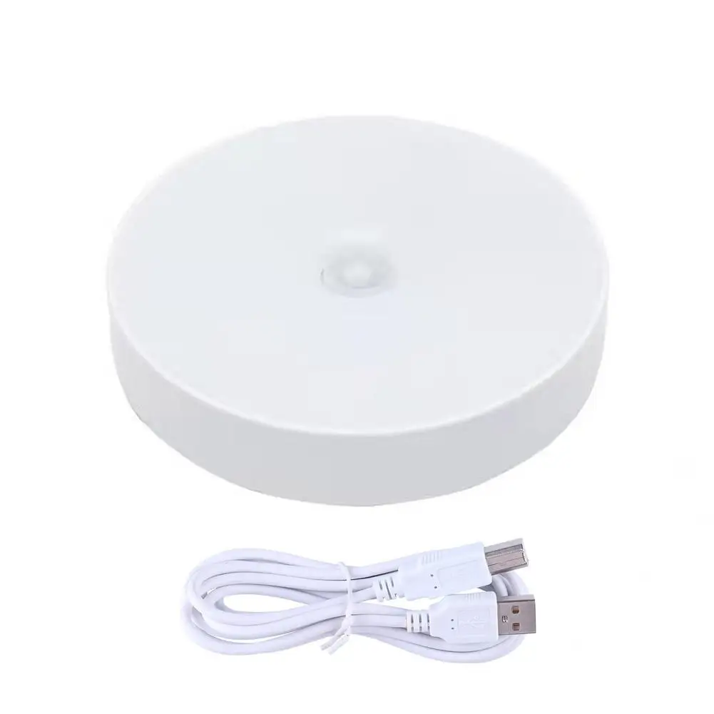 Mini LED Touch Sensor Night Lights, USB Recarregável, Base Redonda, Parede, Escurecimento, Cozinha, Magnético, Quarto, Portátil, L Z6F5