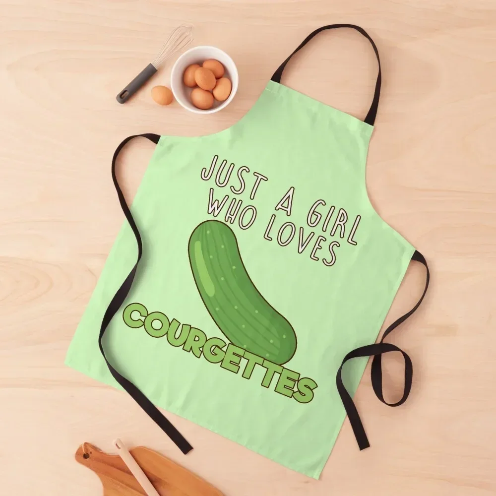 

Just A Girl Who Loves Courgettes. Apron Ladies Chef Uniform Woman Apron