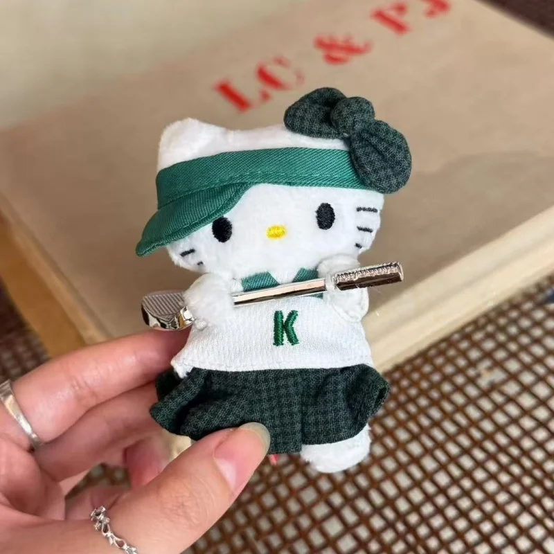 

Kawaii Golf Hello Kitty, плюшевый брелок для ключей, мультяшный игровой гольф Kitty, плюшевая кукла, маленькая сумка, подвеска, кукла Sanrio, подвеска на рюкзак