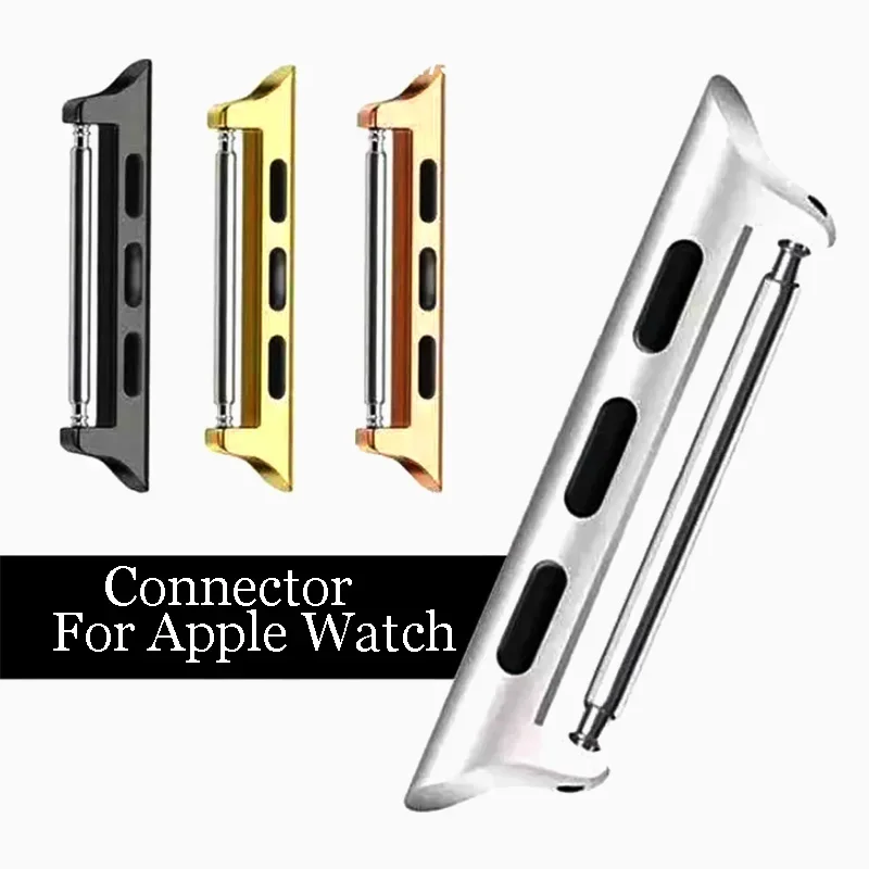 Connector Adapter for Apple Watch Series 7 6 SE 5 4 3 2 Watch Band Accessories for Apple 40mm44mm41mm45mm Metal Stainless Steel