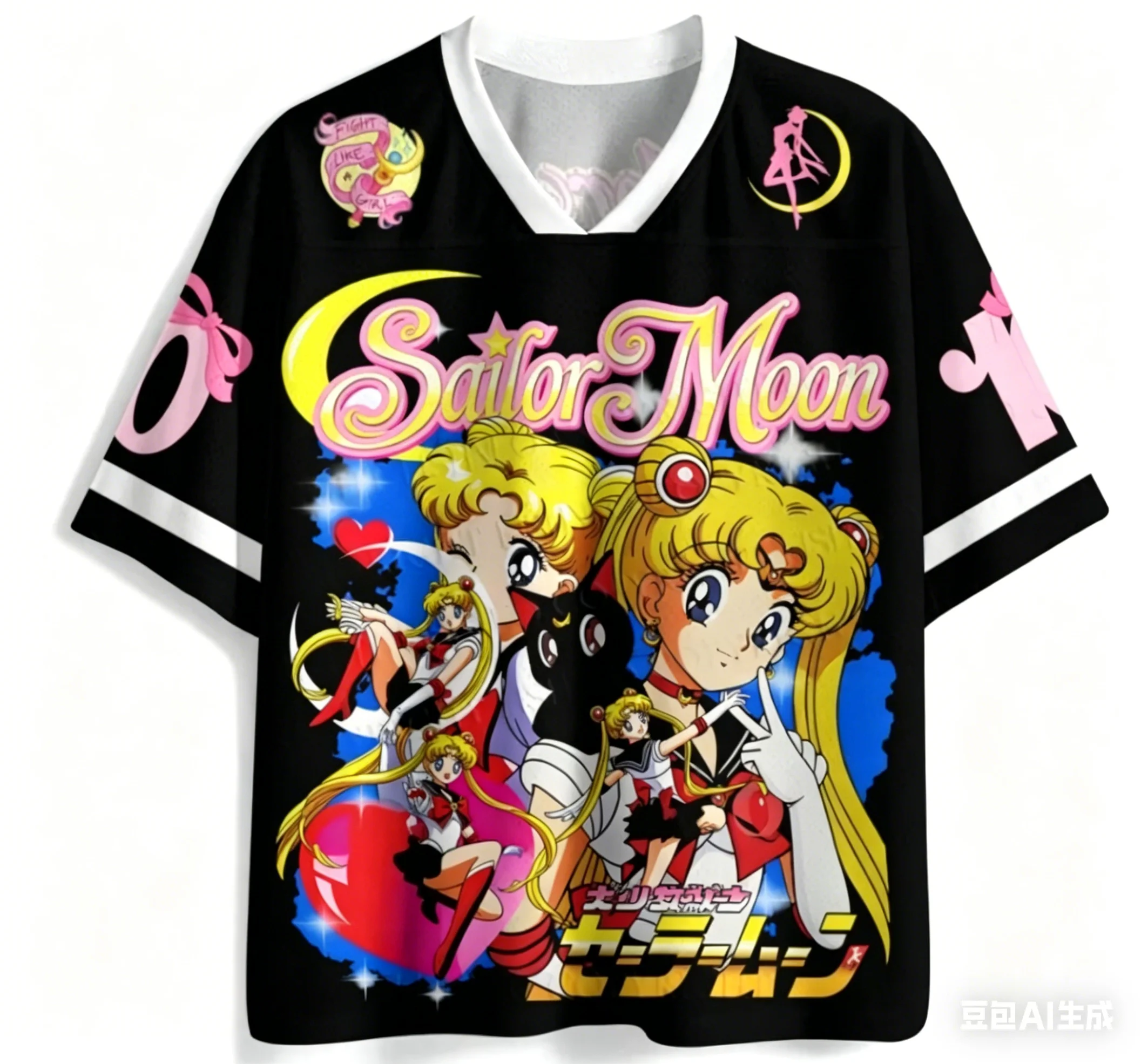 Neues T-Shirt im amerikanischen Sportstil für Erwachsene und Kinder, Pretty Girl Warrior T-Shirt, Charcoal Jiro, 3D-gedrucktes, atmungsaktives T-Shirt-Trikot – Detail 5