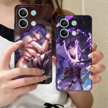 Pouzdro na telefon Genshin Impact Raiden Shogun pro Xiaomi Redmi Note 14 13 12 11 A5 3 2 1 Pro Plus 4G 5G s barevným potiskem a ochranným krytem 8 nejlepší prodej Pouzdro pro Xiaomi Redmi Note Genshin - №6