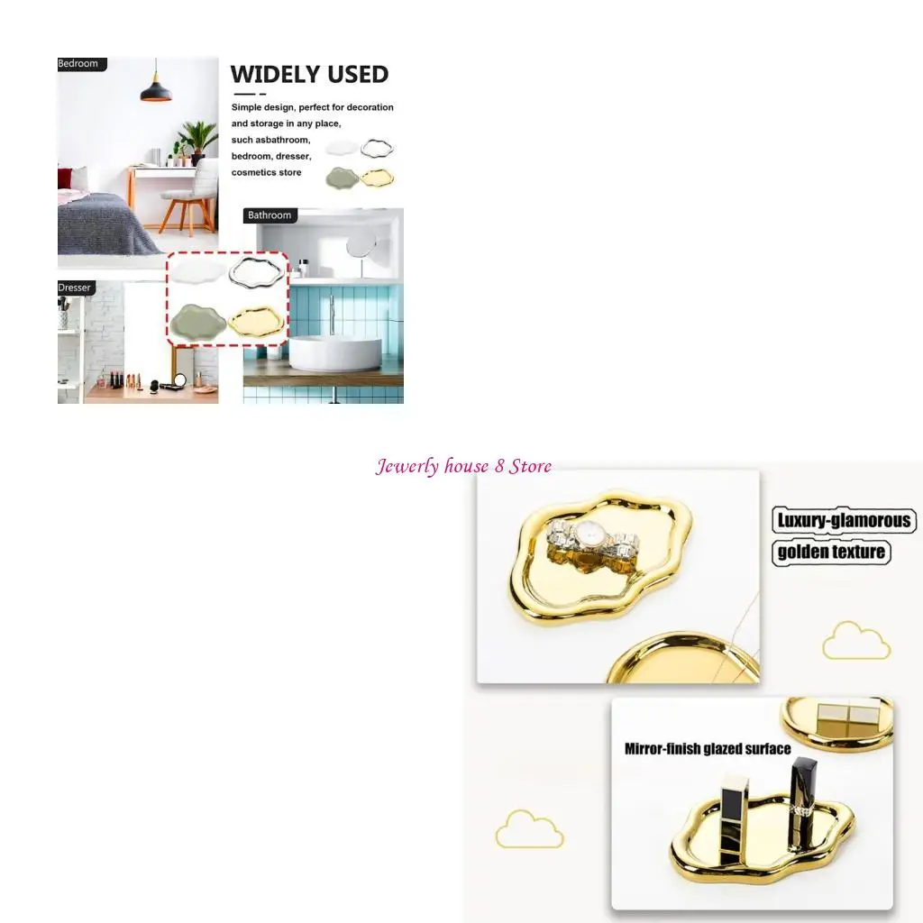 

2 шт. керамические подносы для стильных ювелирных выставок и фотографий в социальных сетях различных цветов, функциональные и