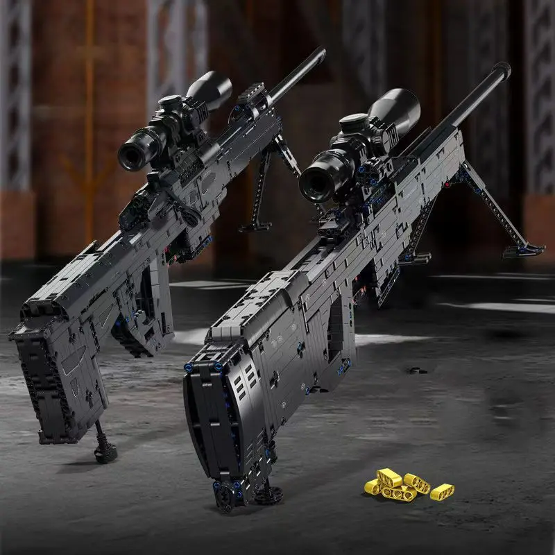 AWM&LR4&M416&95 Sniper Rifle Building Block Toy-Assembled Realistic Gun Model for Kids Boys Gift Holiday Gift Educational Toy