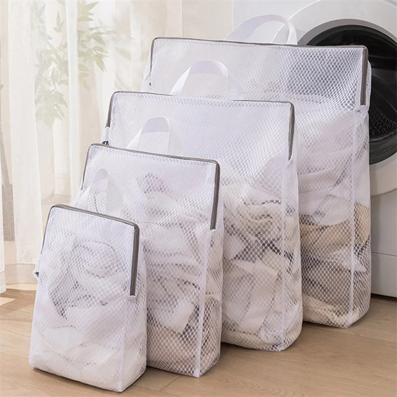 Mesh Zipped Laundry Bag Polyester Net Anti-Deformation Underwear Bra Clothes Mesh Bags For Home Washing Machines