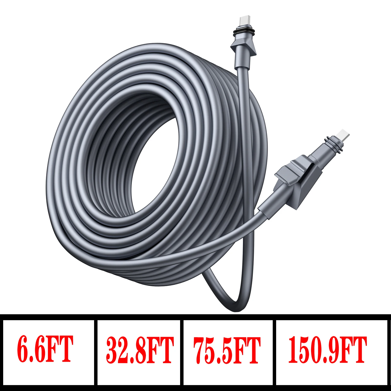 Starlink Flat High Performance Cable, 6.6FT 32.8FT 75.5FT 150.9FT Waterproof Starlink Cable for FHP Dish and Power Supply