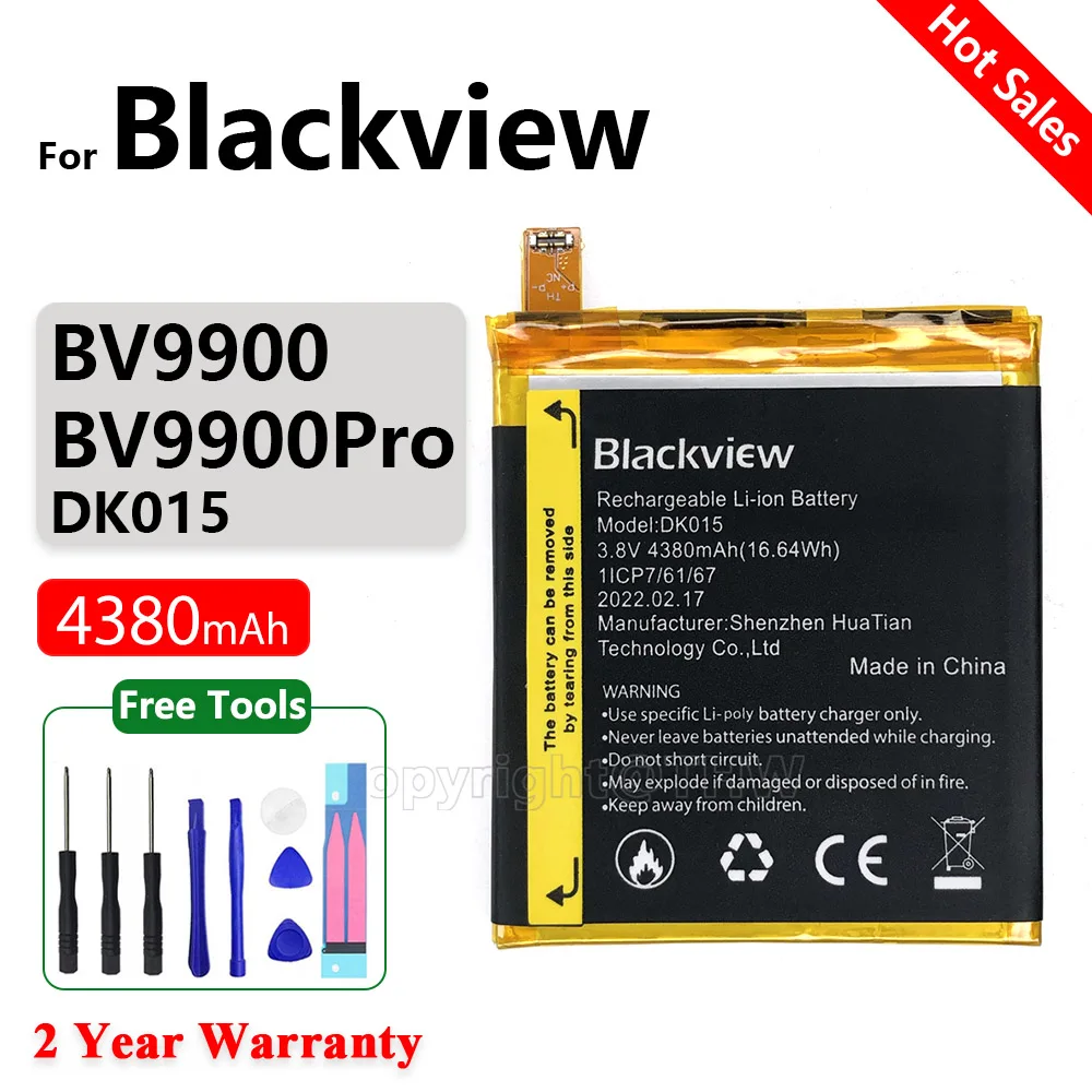 

Genuine Original BV9900 Battery for Blackview BV9900 Pro 4380mAh Bateria 5.84"Phone Replacement DK015 Li-ion Batteries +Tools