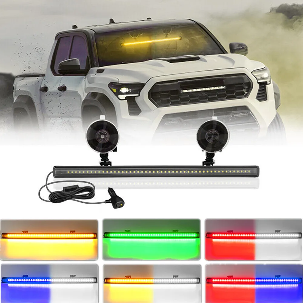 

48LED Car Windshield Strobe Lights police LED Lights Truck Strobe Warning Light 12V 24V Front Rear Windshield Emergency Lamps