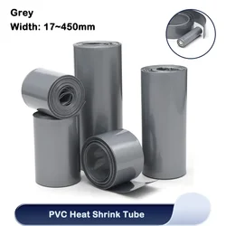 17mm~450mm Grey 18650 Lipo Battery PVC Heat Shrink Tube Pack 1M~20M Insulated Film Wrap Lithium Case Protection Cable Sleeve