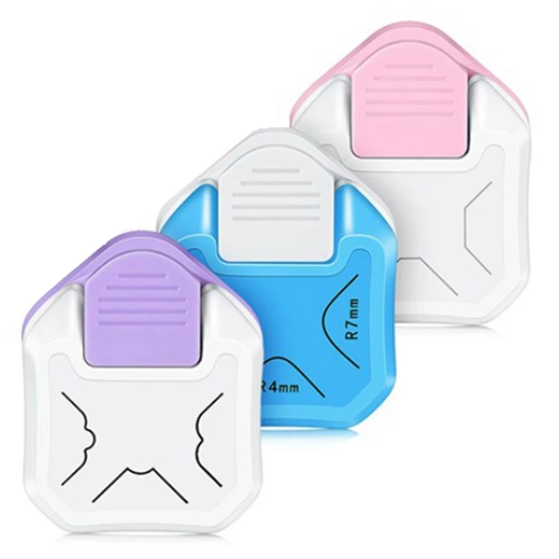 3 Stuks Hoek Rounder Papier Punch In 3 Stijlen 4/7/10Mm 3 In 1 Hoek cutter Hoek Ponsen Voor Papier Ambachten, Kaart Maken