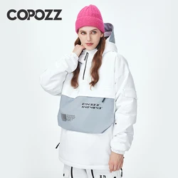 Copozz-男性と女性のための防水スキージャケットとパンツ、プルオーバー、暖かい冬のオーバーオール、アウトドアスポーツ服、スノーボード