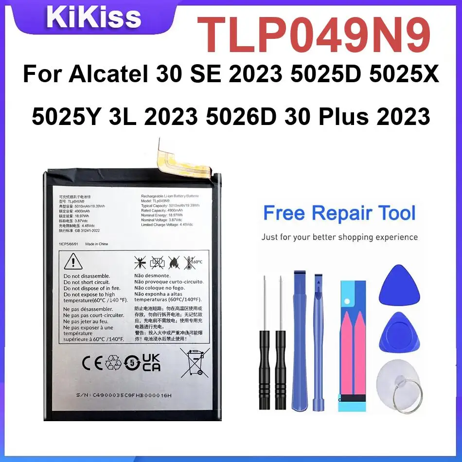 Battery For Alcatel 3 3L 2019 3 3X 5 For TCL V760 3V 30 Plus 5013D 30 SE 2023 5025D 099D 5099X 5099Y 30 5G 3L 2020 5029 3X 2020