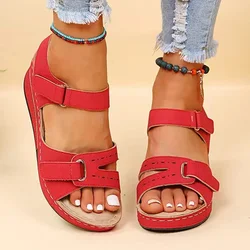 Classics Red Hook Loop Women Wedges Sandals PU Women's Thick Platform Sandalias Summer Lightweight Comfort Beach Shoes