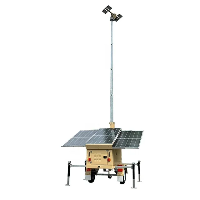 IP67 Portable Solar Light Tower with Illumination LED