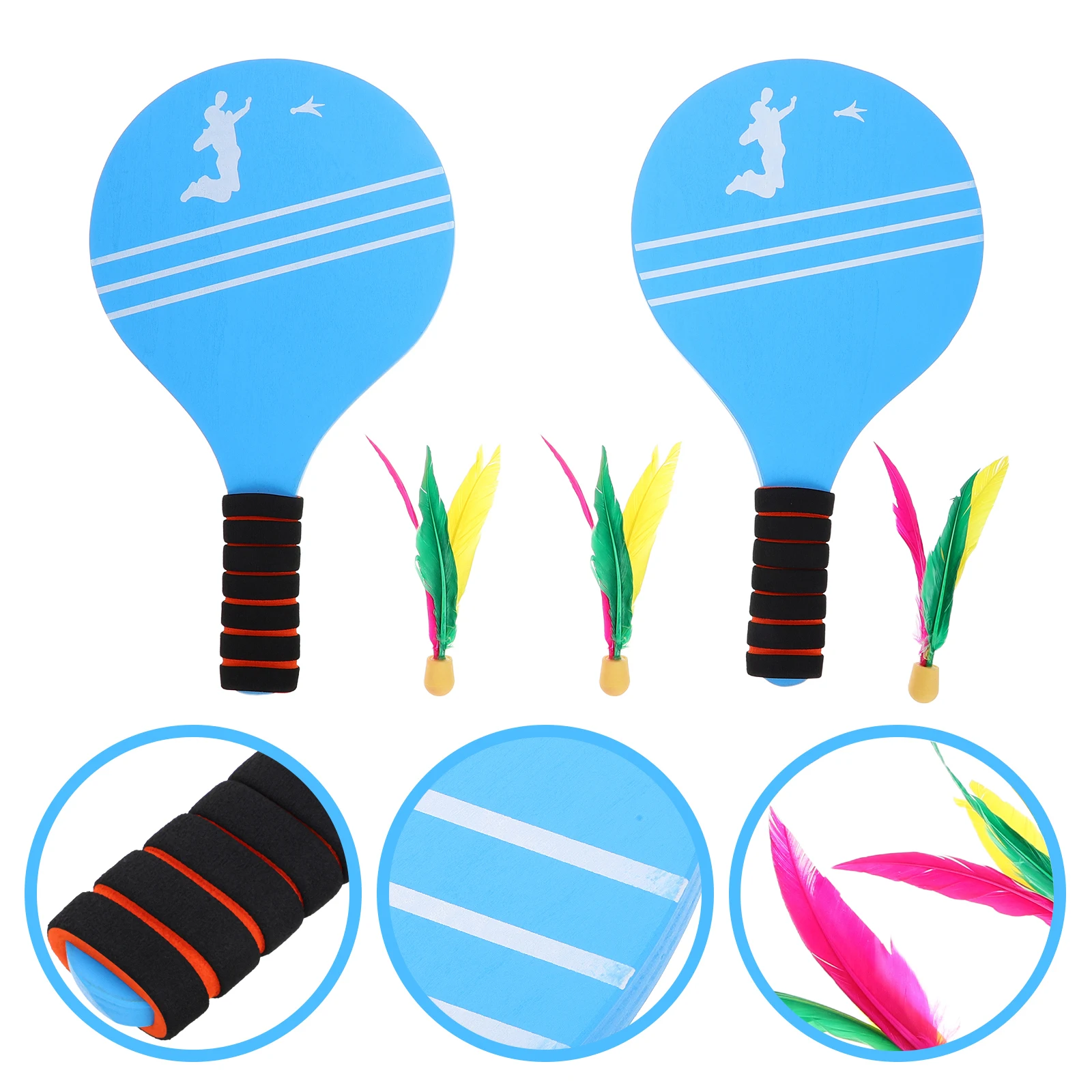 1Set Kids Badminton Racket Set Lightweight Durable Indoor Shuttlecock Portable Carry Bag for Children Beginners