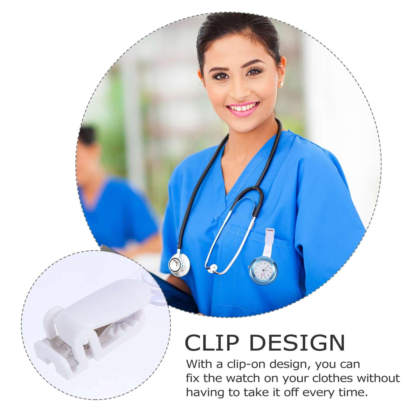 

Nurse Pocket Watch Women Blue Hanging Fob Quartz Watches for Doctors Nurses Medical Staff Hospital Use High Quality Long Lasting