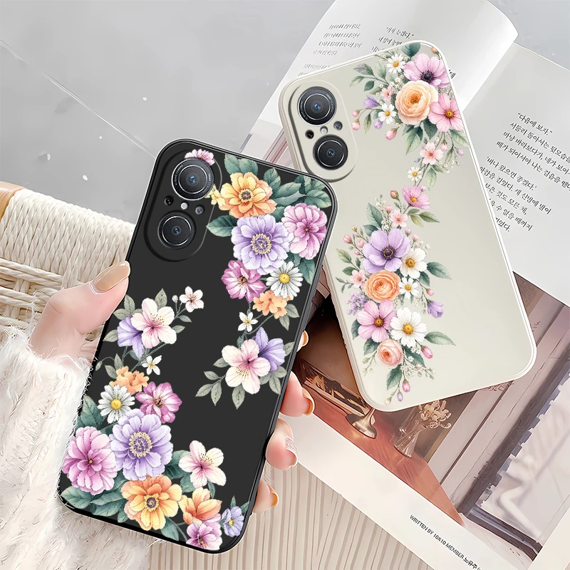 Flower Case For Huawei Y9 Prime Y7 Pro 2019 Y7A Y9S Nova 6 9 SE 8i 5T 3i P20 P30 P40 Lite E P Smart Z Plus Silicon Soft carcasas - view 3
