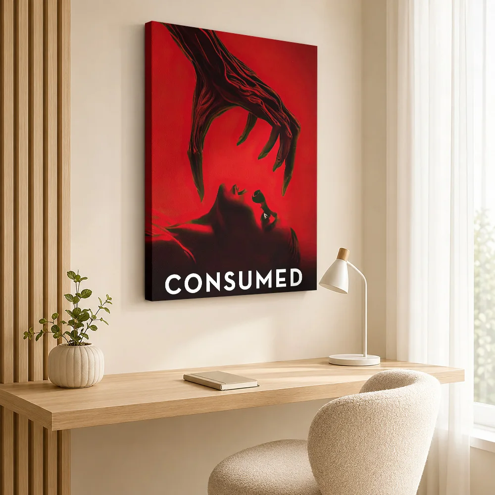 Consumed Movie Framed Canvas Poster Customized Photo Vintage Movie Wall Art for Home Theater Bedroom Decor Gift for Collectors