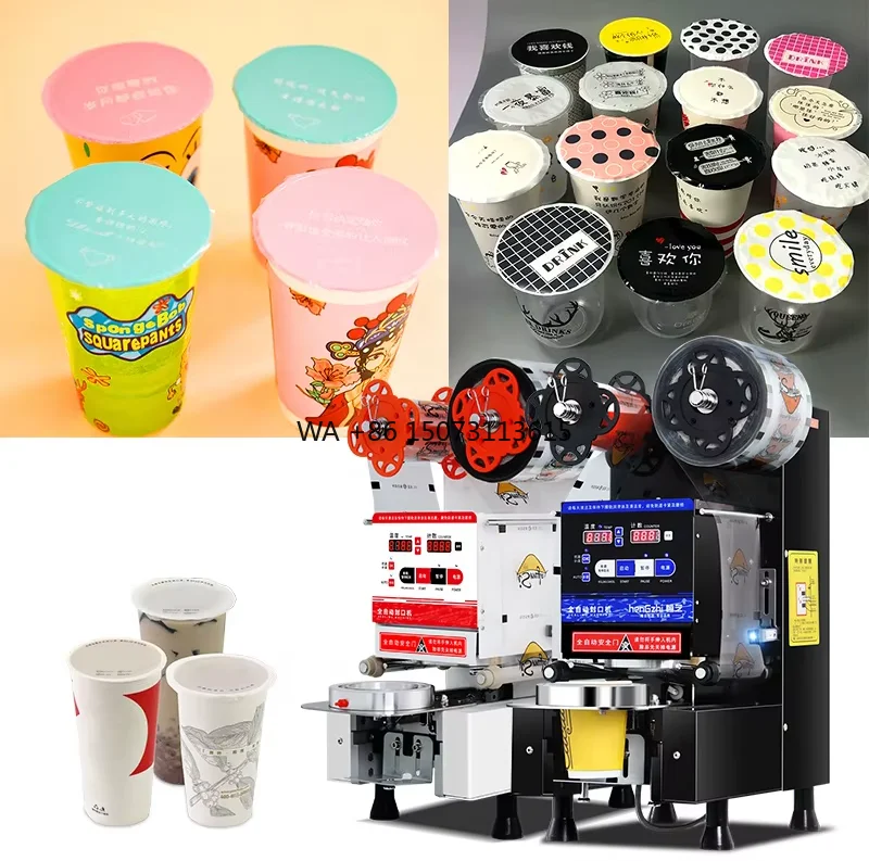 

Mini Electric Plastic Paper Cup Lid Sealer 90mm 95mm Auto Sealer Ring Bag and Pouch Sealing Machine