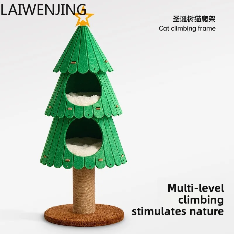 HLZ Cat Climbing Frame Cat House Integrated Felt  Climbing Frame Multi-layer Cat Scratching Post Durable