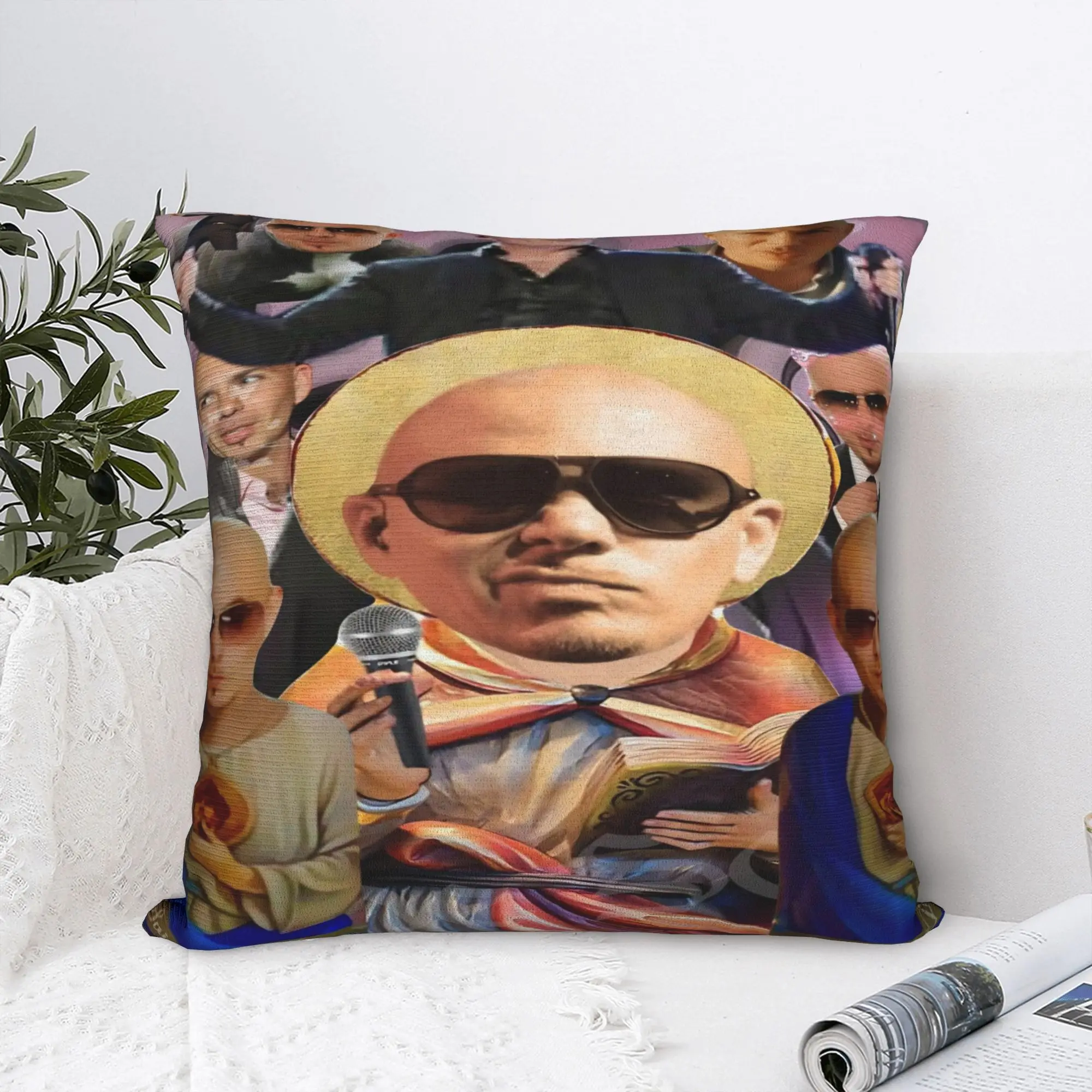 Singer Pitbull Tour 2026 Printed Pillowcase Cushion Cover  Pillow Covers Y2K Bed Decorations Square Multiple Sizes