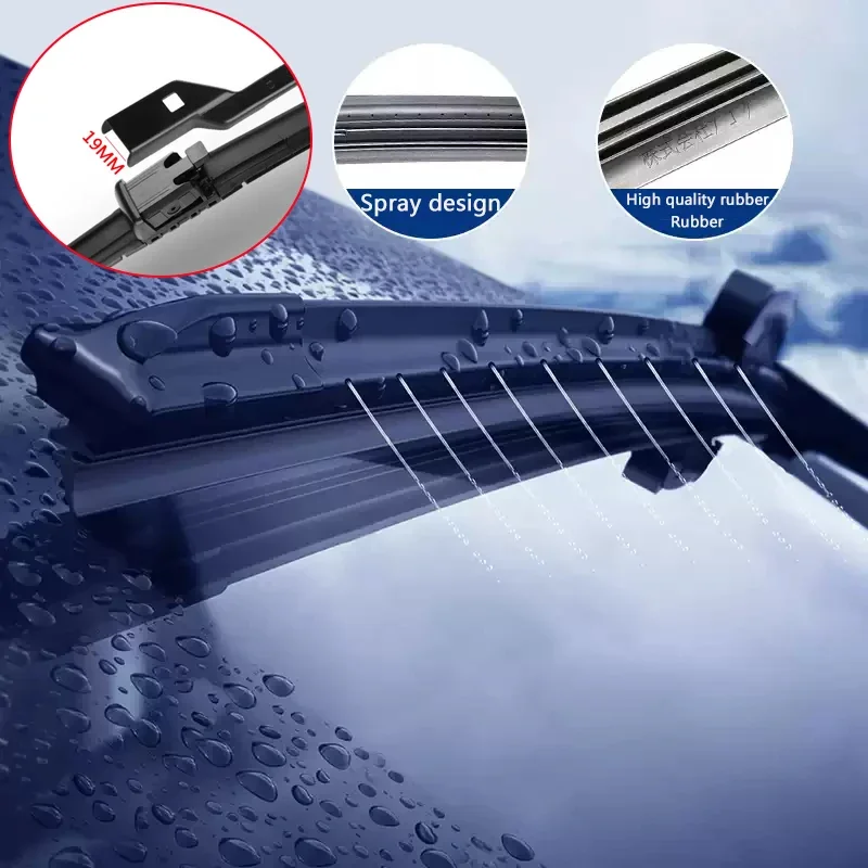 1pc Car Modify Water Spray Front Windshield Wiper Blade For BMW XPENG XIAOMI GEELY Chevrolet KIA HYUNDAI Honda JEEP ect.14