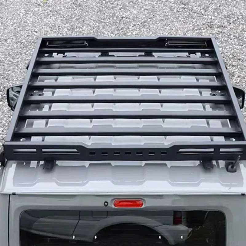 KQX Lantsun JMN145 Aluminum Alloy Off Road Roof Rack Box, Luggage Rack Jimny JB74 2019+ 3Door, No Light No Hole Design