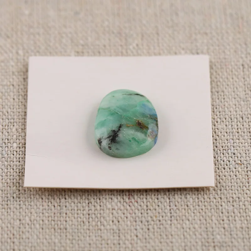 

B&F Cabachon Chrysocolla Earring Beads, Handmade Natural stones beads, Polished Stones for jewelry Making Supplies