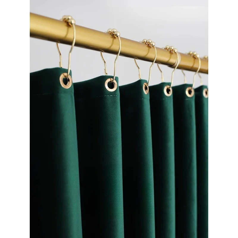 

Velvet shower curtain set, non-punching tarp bathroom bathroom partition curtain