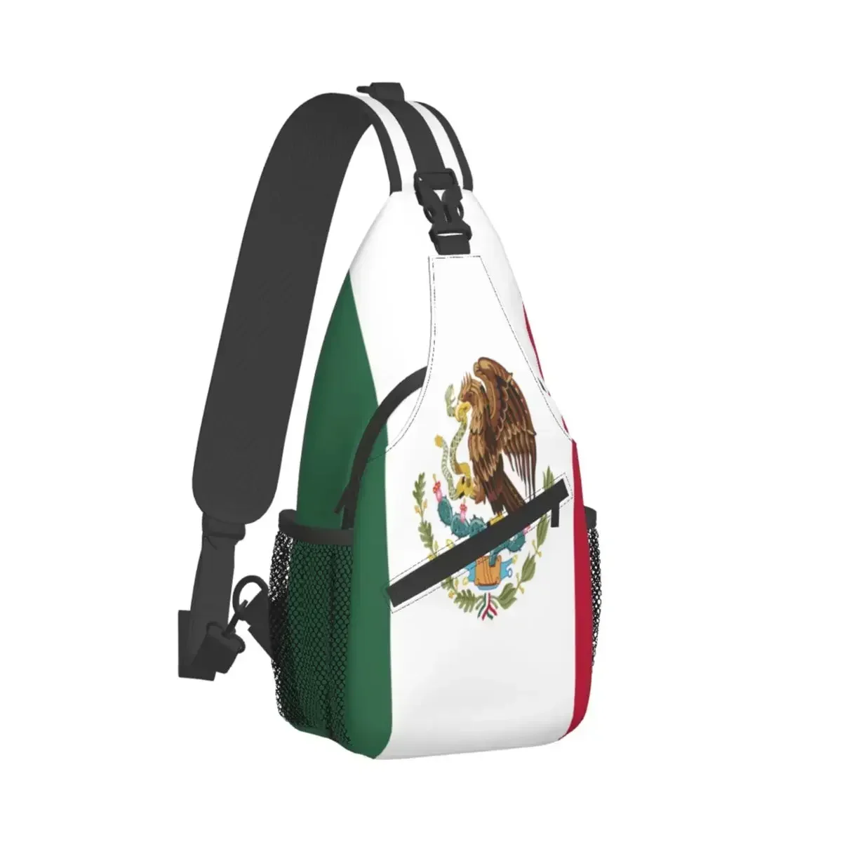 Men Shoulder Bag Mexico Flag Crossbody Bag for Women Anti Theft Chest Bag Short Trip Messenger Bag