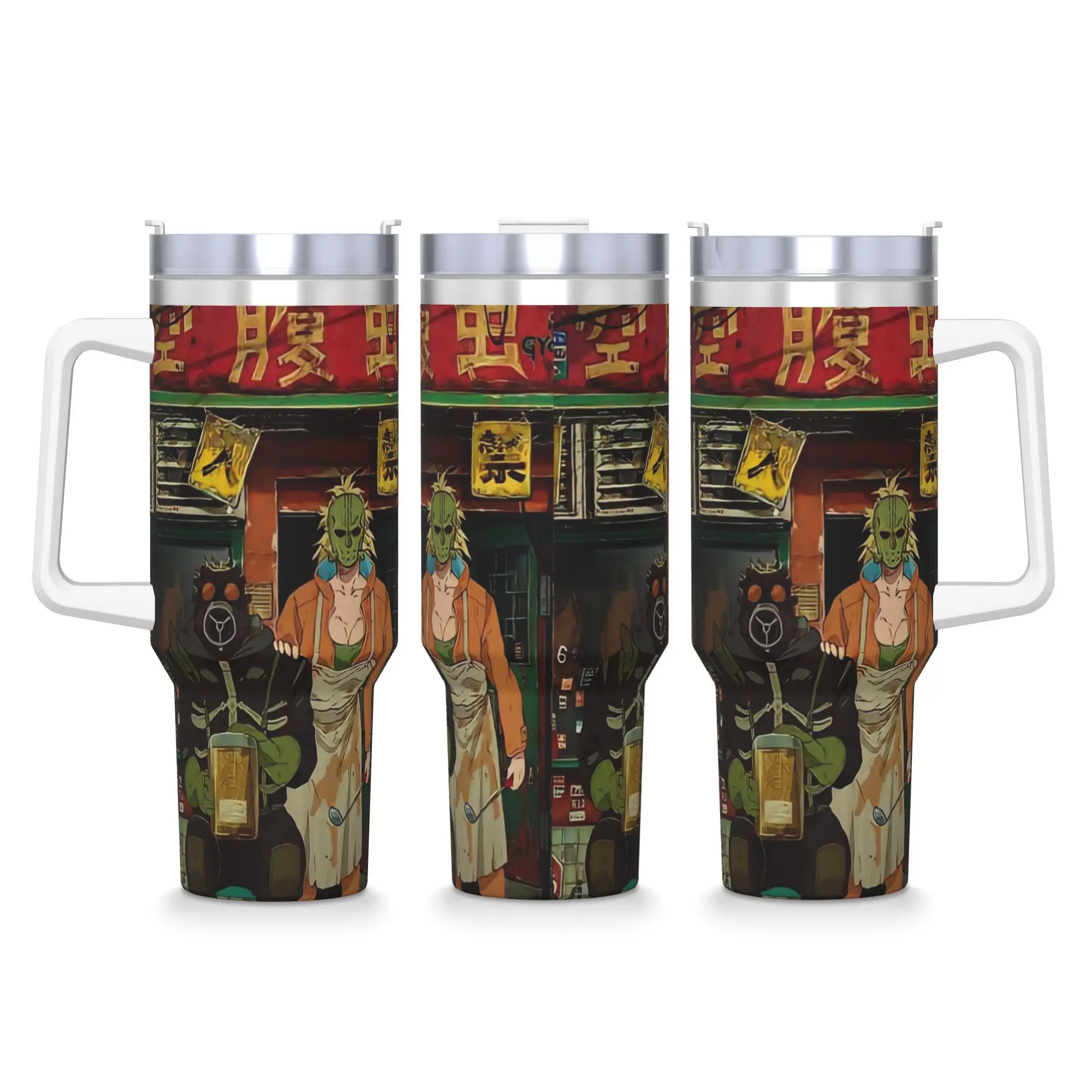 

Dorohedoro Kaiman стакан из нержавеющей стали, кружки для вождения автомобиля, термочашки на 40 унций, герметичная бутылка для горячих напитков, чая с молоком и водой