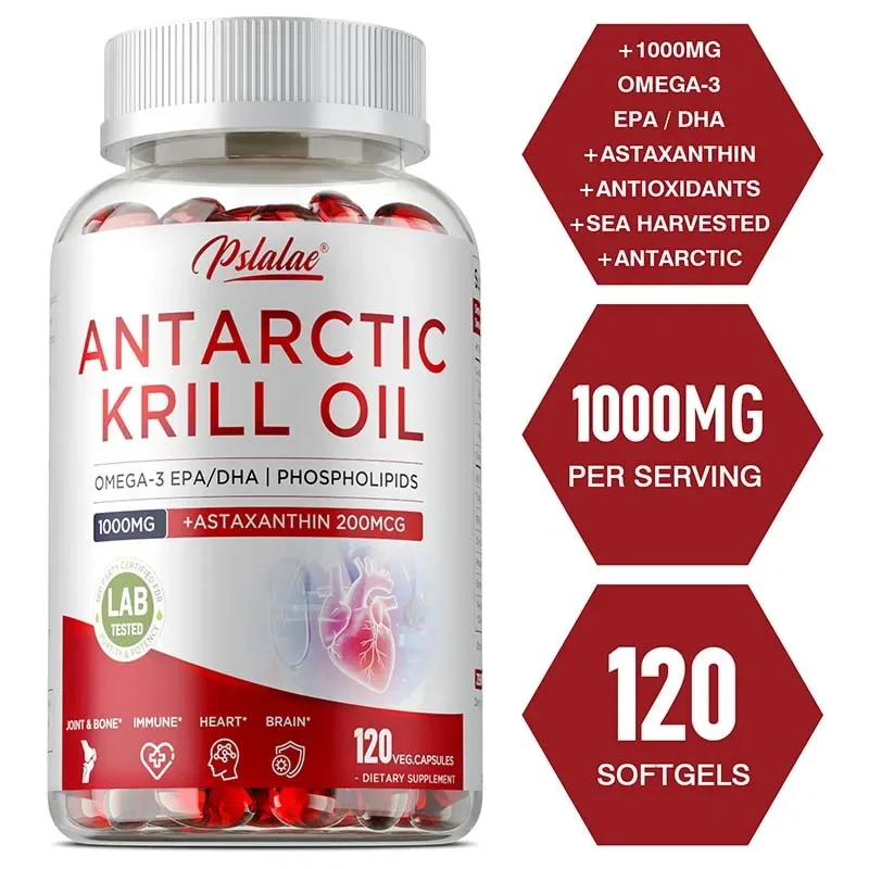 

Antarctic Krill Oil - Improve Skin, Cardiovascular Health, and Promote Blood Circulation, Krill Oil Original, Omega 3 Krill