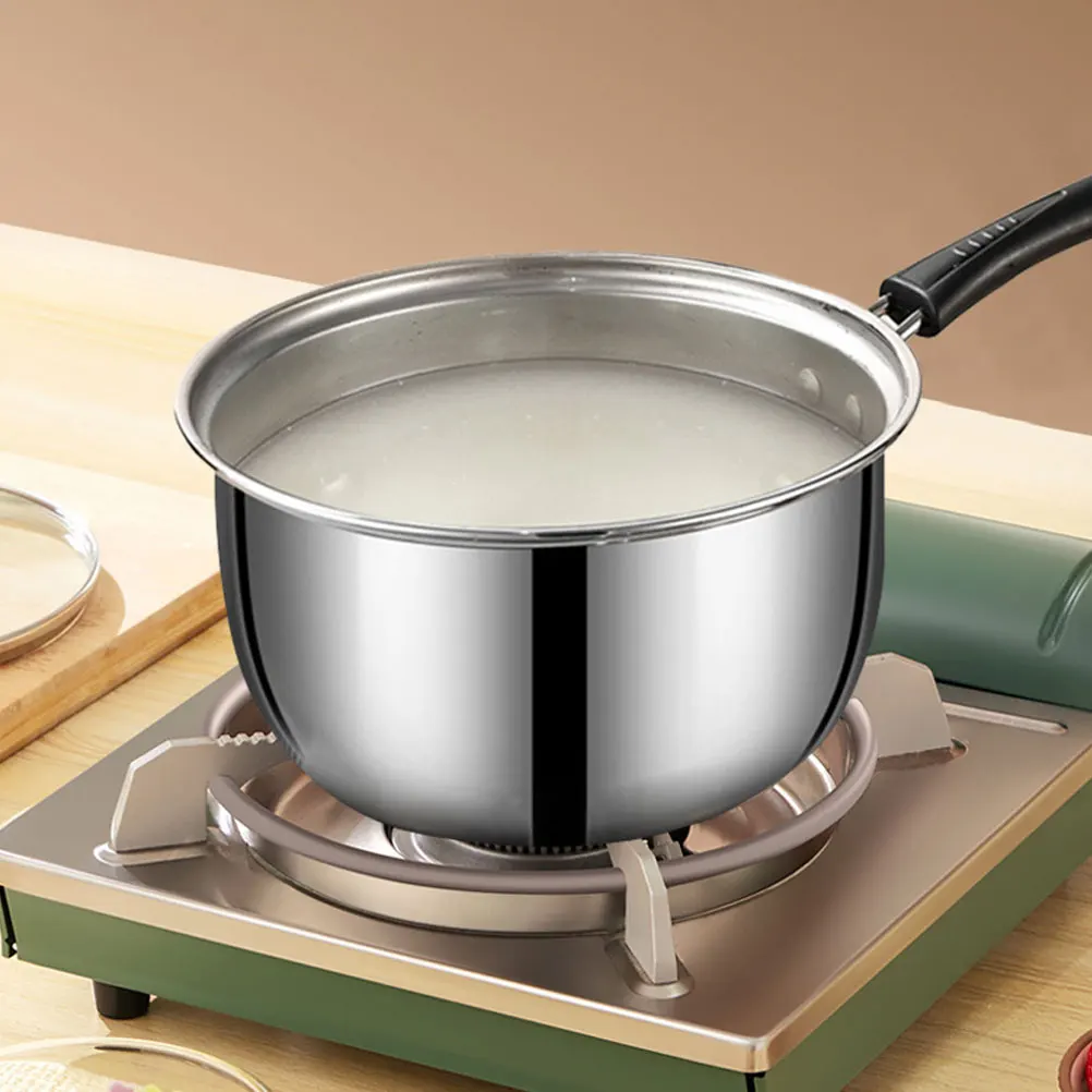 

Thickened Milk Pot 1.5L Stainless Steel Saucepan With Lid Nonstick Cooking Pot For Boiling Milk Eggs Oatmeal Soup