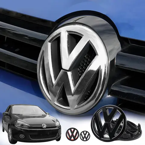 자동차 오리지널 교체 프론트 그릴 배지 트렁크 뚜껑 로고 장식 액세서리, 폭스바겐 VW 골프 6 MK6 2010 2011 2012 2013, 1 개, 2 개