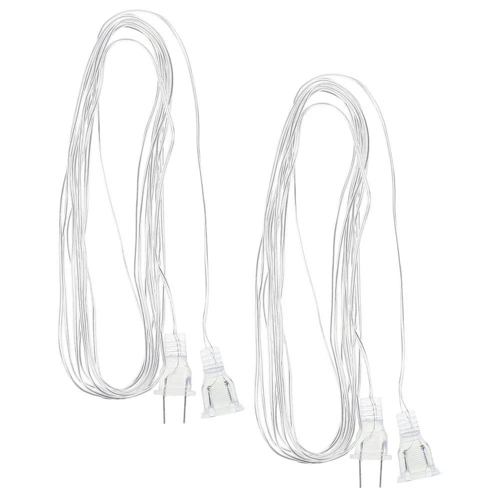 2 Pcs LED Light Strip Extension Cord Curtain Lamp Cable for Ice Bar Lights Cords Post Plug Wire