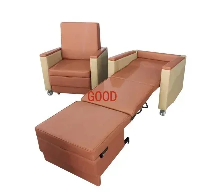 Hospital Medical Accompany Chair Patient Attendant Folding Nursing Chair  Bed