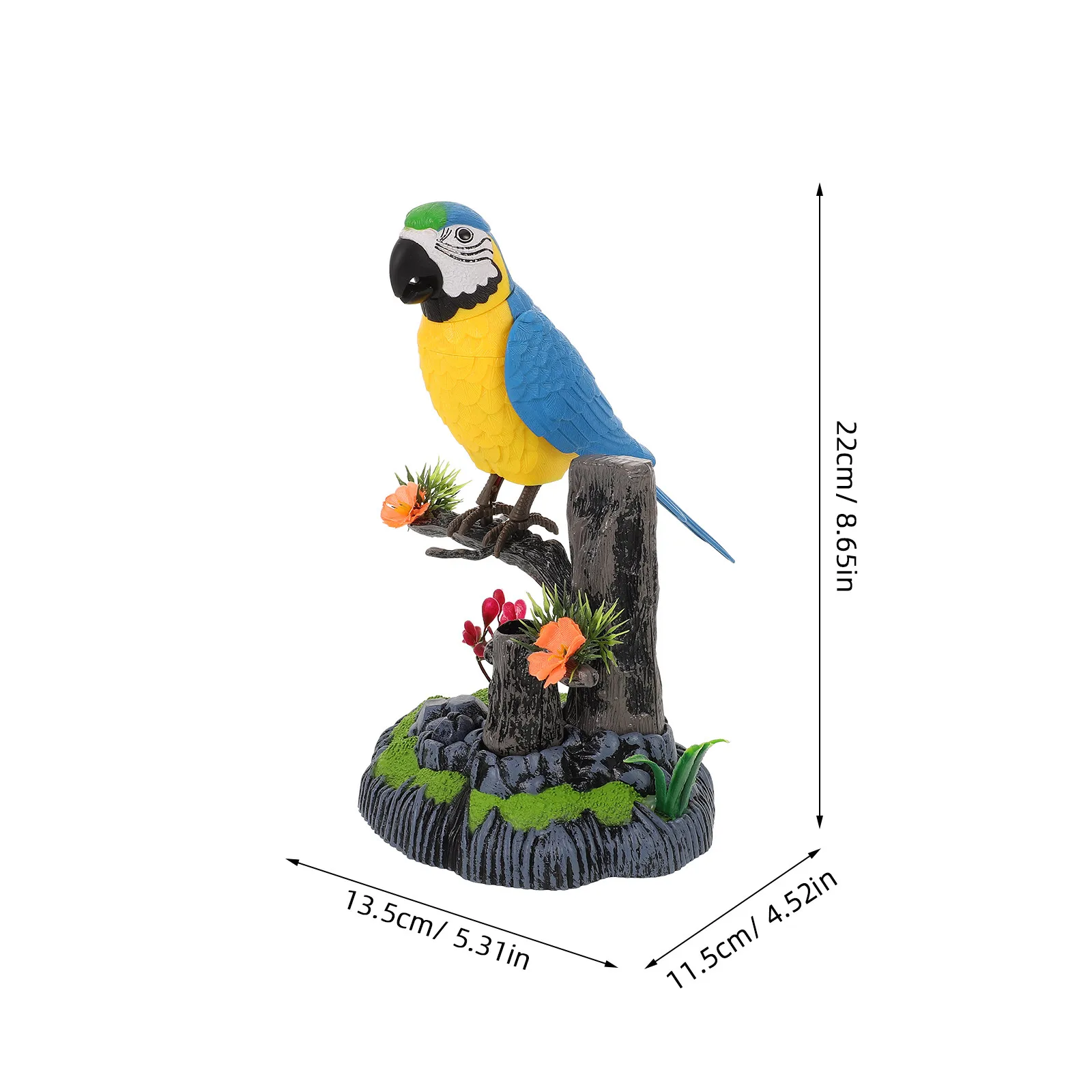 Interactive Electric Chirping Bird Cage Simulation Realistic Parrot Sounds Flapping Voice Activated Cat Entertainment Home Decor