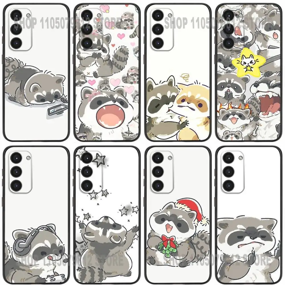 

Cute Funny Cartoon Raccoon Phone Case For Samsung Galaxy A20,21s,22,31,32,52,53,72,73,80,91 Soft Silicone Black Cover