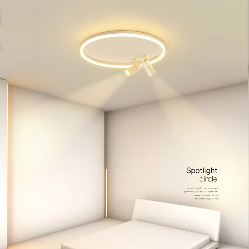 Imagem -03 - Moderna Lâmpada de Teto Led com Holofote Lustre para o Quarto Sala Estar Jantar Corredor Decoração Casa Luminária Interior Lustre