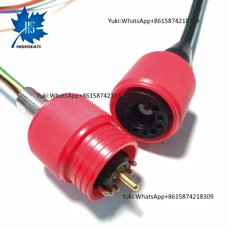 Coaxial Connector Stainless Steel IP68 Waterproof Subconn UHF PCB Underwater Solar Power System 7 Pin Male Signal Subsea