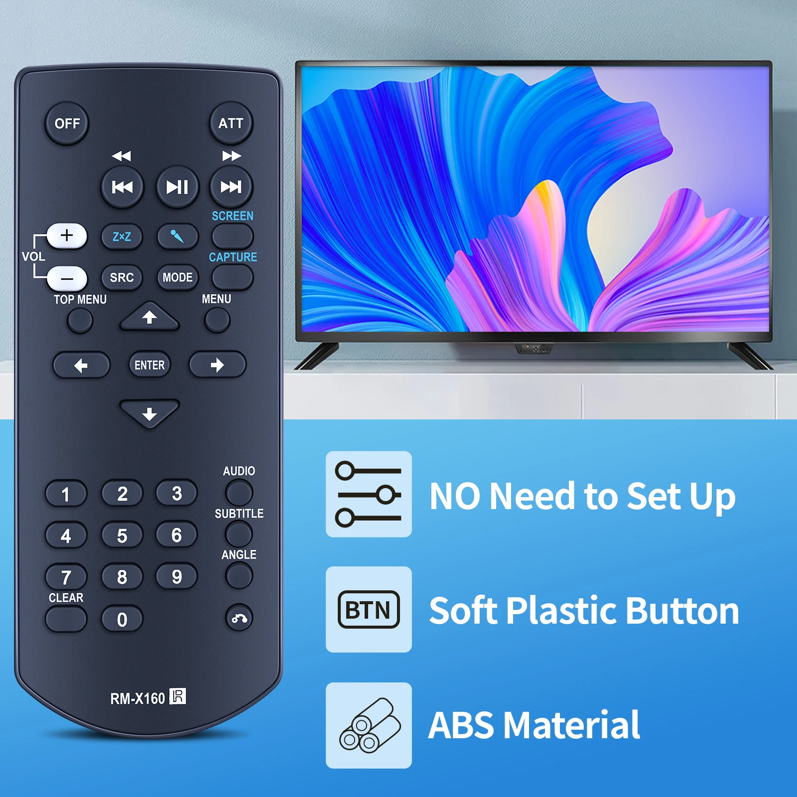 جهاز تحكم عن بعد جديد RM-X160 لنظام ستيريو السيارة المركزي SONY XAV-W1 AV