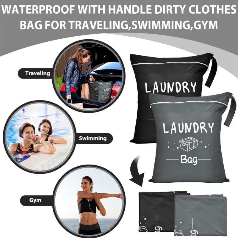 

Laundry Bags Waterproof Dirty Clothes Organize Pouch Cute Print Washing Bags For Clothing Protect Bathroom Laundry Outdoor