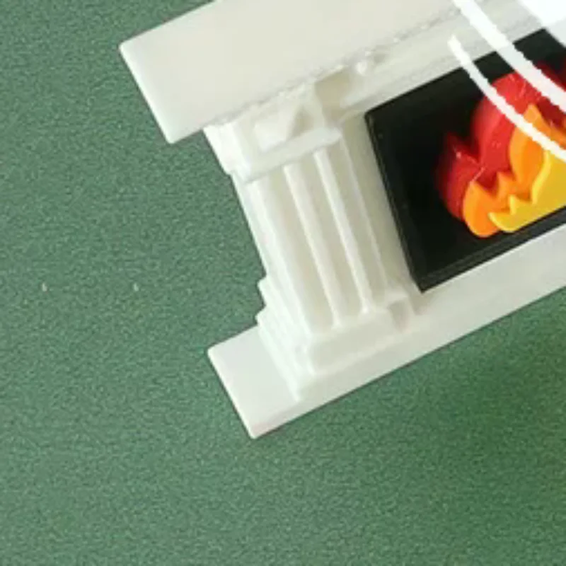 1/12 Dollhouse Miniature Living Room Heater Fireplace Funiture Model For Doll House Decor Kids Pretend Play Toys Gift Christmas