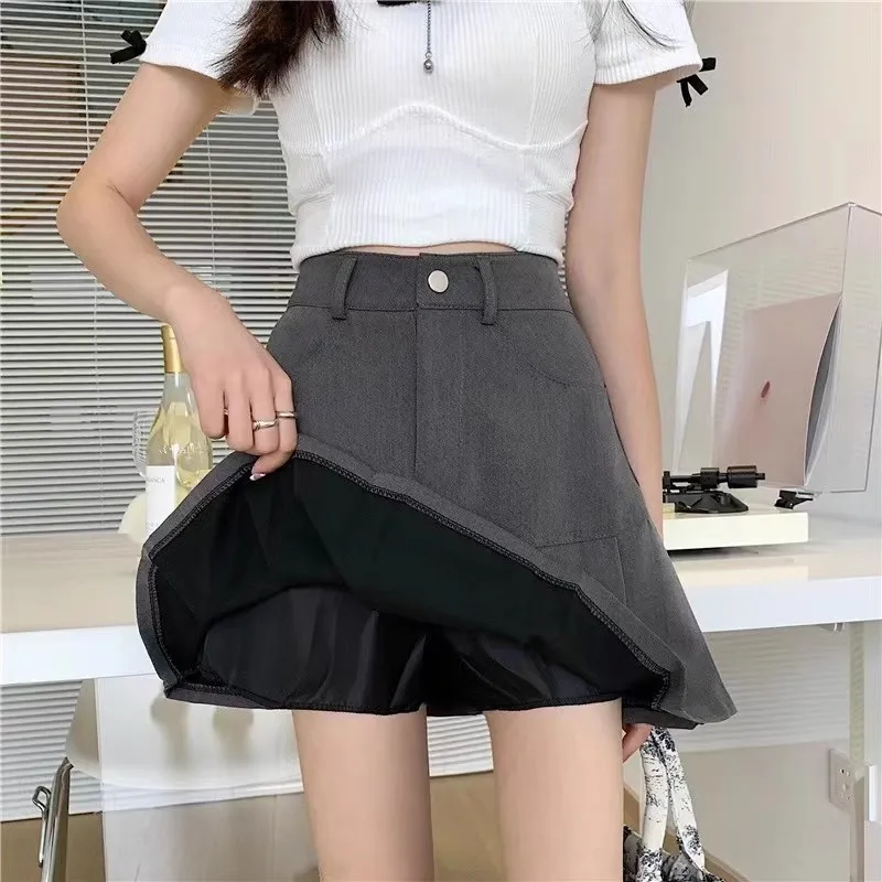 

Summer Woman Fashion Gentle Pleated Sweet High Waist JK Preppy A-line Design Mini Skirt